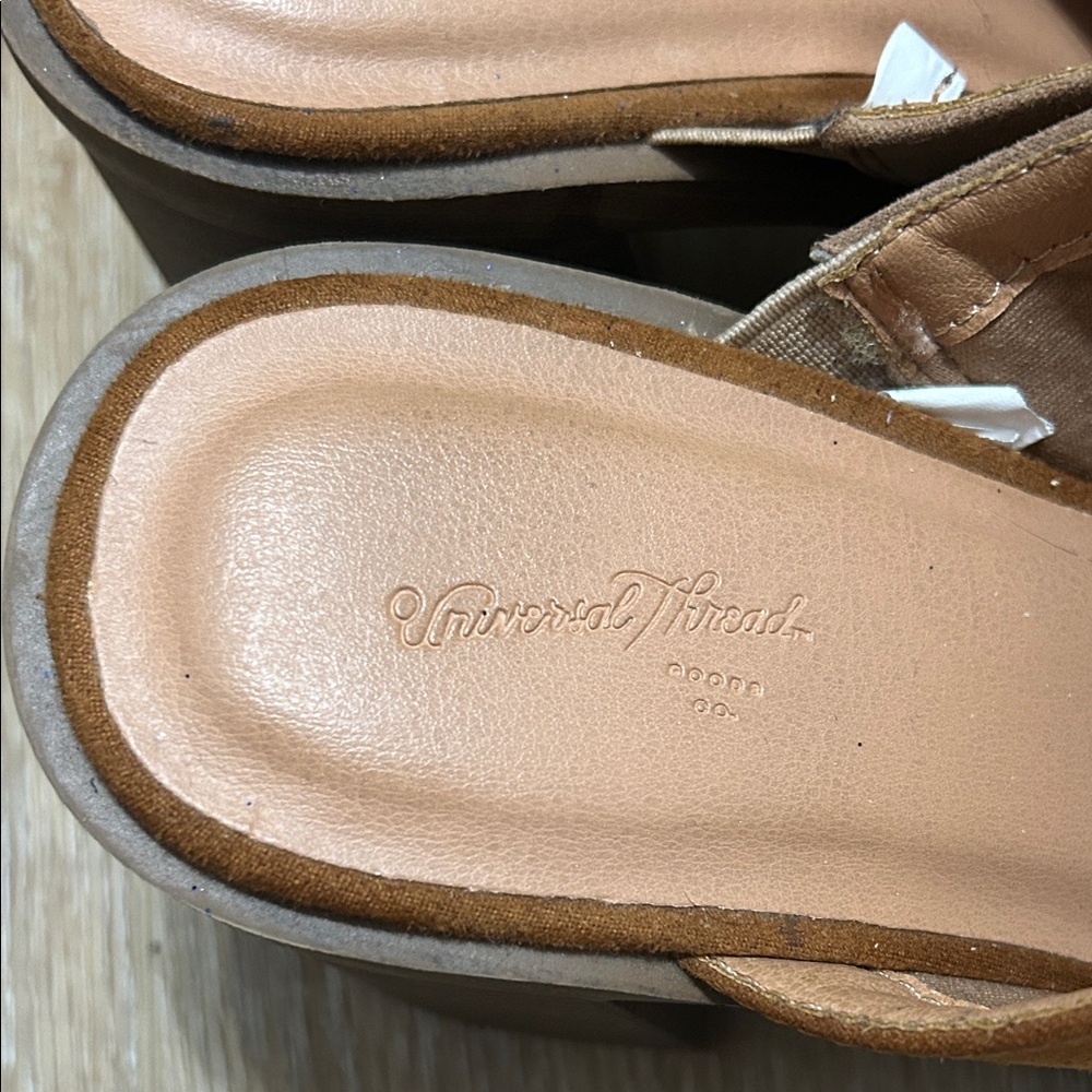 Universal Thread Brown Patchwork Mules - image 2